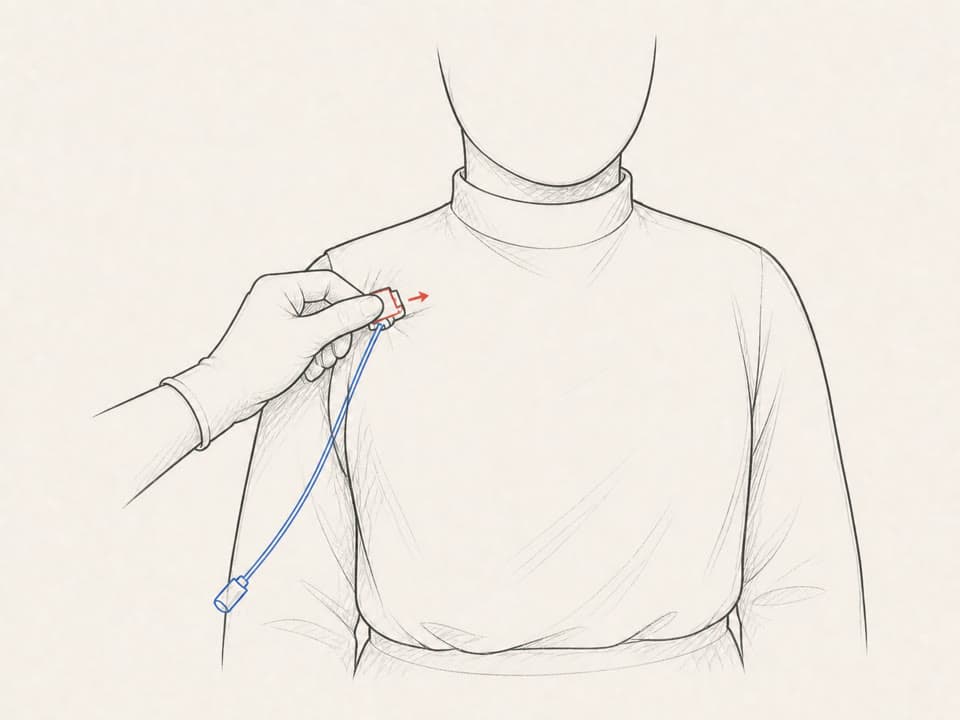 Anaesthetic supply line connected to the catheter.